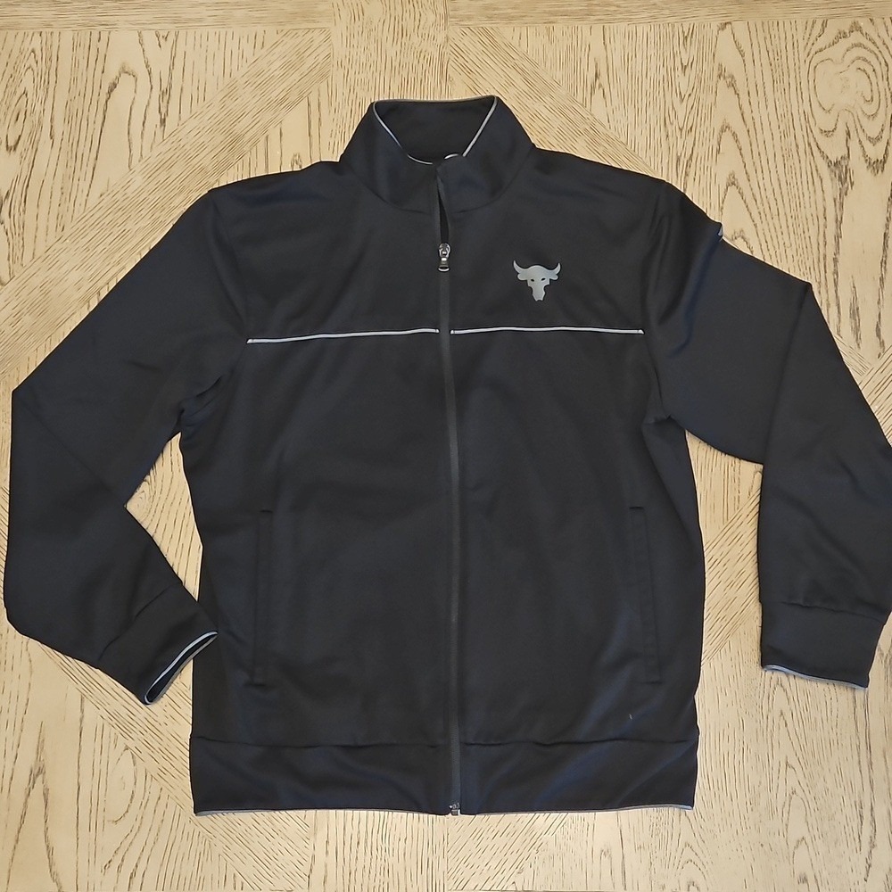 Under Armour Project Rock Track Jacket Full Zip Men's M Loose‎ Fit - Picture 3 of 5